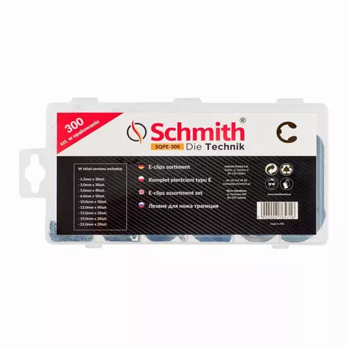 Komplet pierścieni typu E 300 szt Schmith