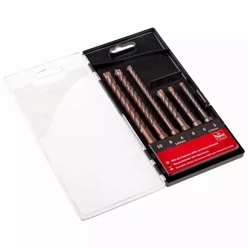 Komplet wierteł do betonu SDS PLUS 6 szt.