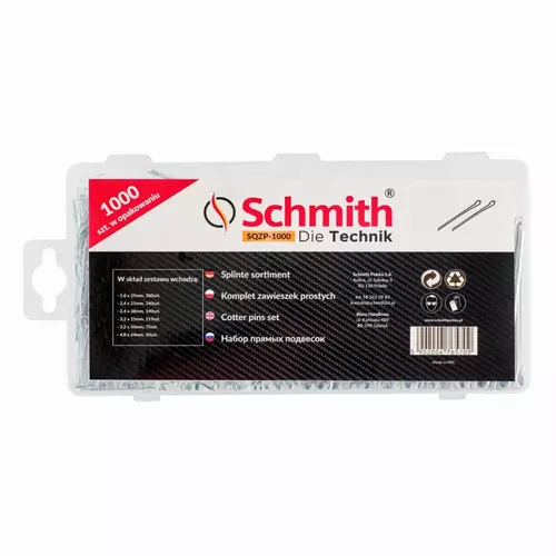 Komplet zawleczek prostych 1000 szt Schmith