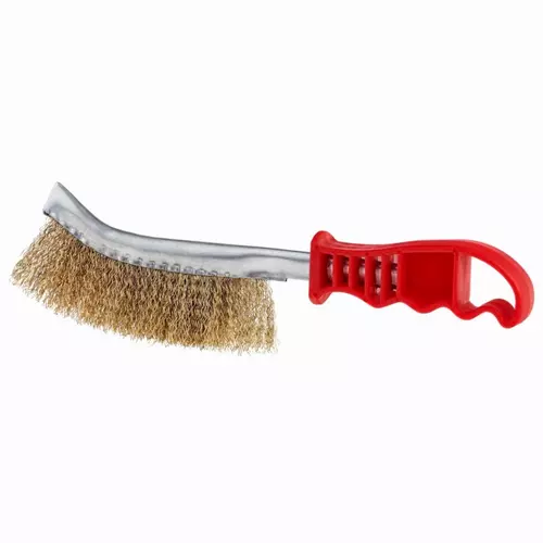 Szczotka ręczna wygięta metalowo plastikowa
