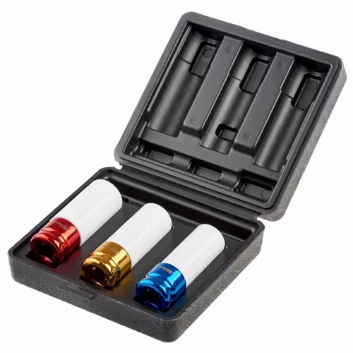 Zestaw nasadek udarowych 1/2" do alufelg 3szt.