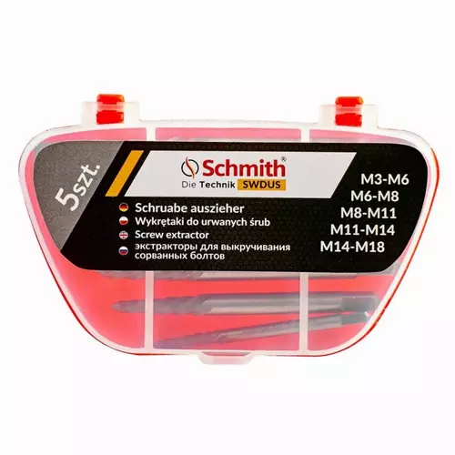 Wykrętaki do urwanych śrub 5szt. Schmith