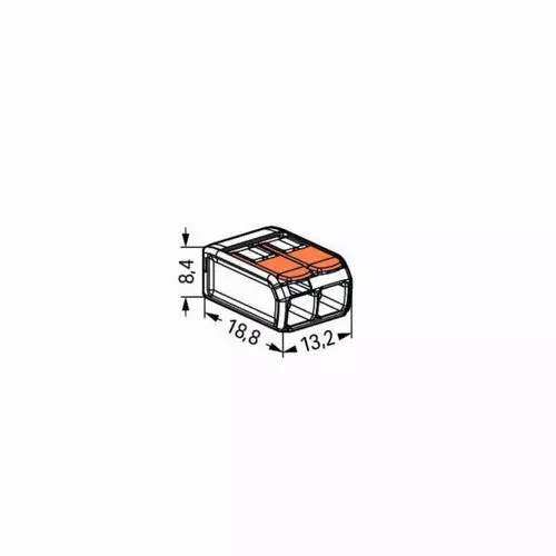 Złączka WAGO przewód/linka max 4mm2x2 20szt Schmith