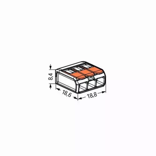 Złączka WAGO przewód/linka max 4mm2x3 20szt Schmith