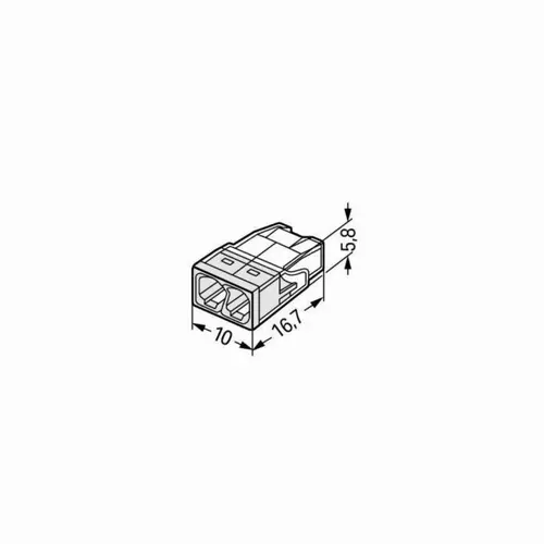 Złączka WAGO przewód max 2,5mm2x2 20szt Schmith
