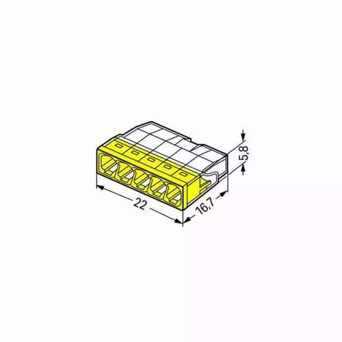 Złączka WAGO przewód max 2,5mm2x5 20szt Schmith