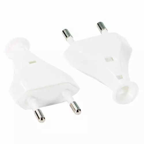 Wtyczka płaska 2p 2,5A 250V biała Schmith