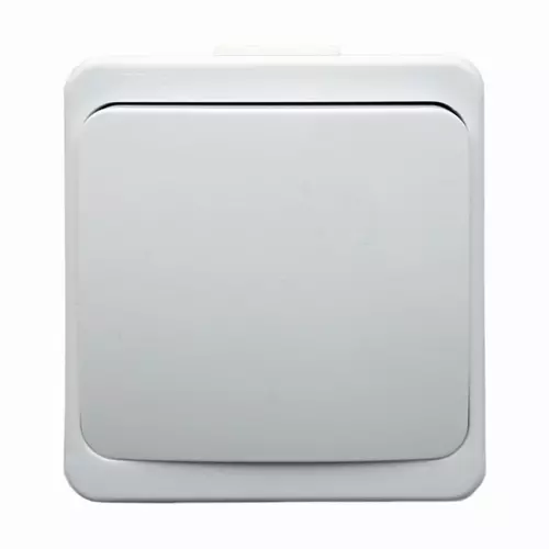 Włącznik n/t krzyżowy biały IP44