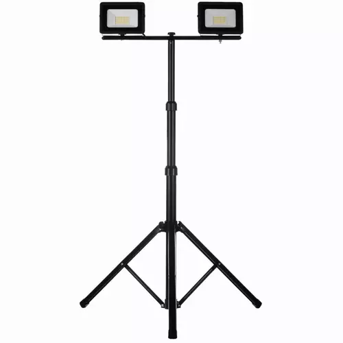 Naświetlacz LED 2x30W slim z czanym statywem