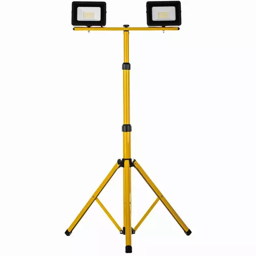 Naświetlacz LED 2x30W slim z żółtym statywem