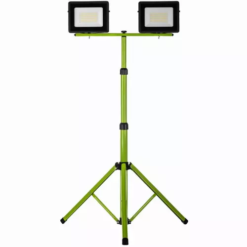 Naświetlacz LED 2x50W slim z zielonym statywem