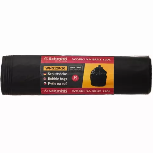Worki na gruz LDPE 120l (20 sztuk w rolce)