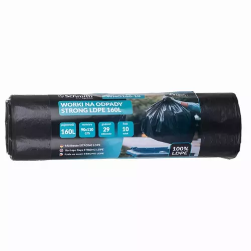 Worki na odpady LDPE 160l (10sztuk w rolce)