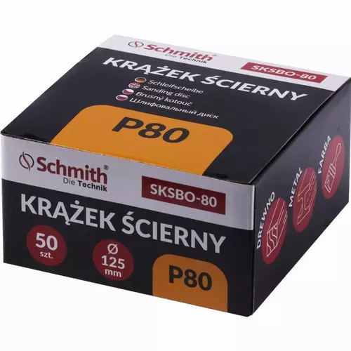 Krążek ścierny 125mm P80 50 szt. Schmith