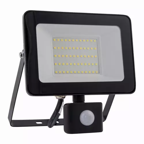 Naświetlacz LED 50W z czujnikiem ruchu czarny