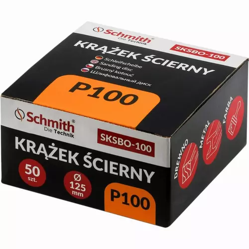 Krążek ścierny 125mm P100 50 szt. Schmith
