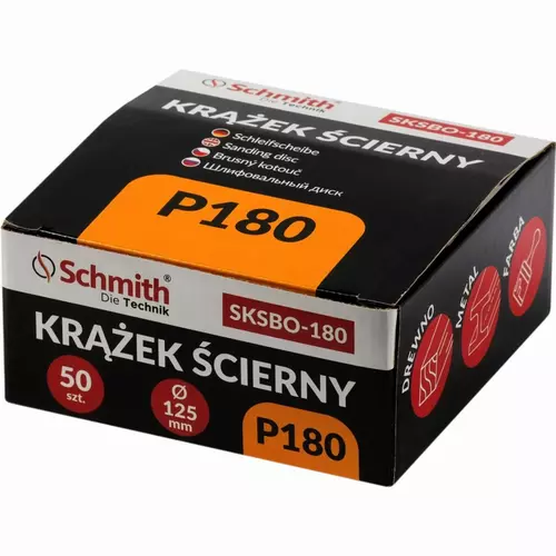 Krążek ścierny 125mm P180 50 szt. Schmith