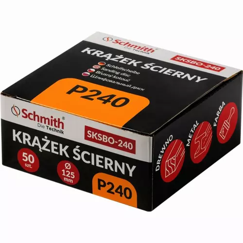 Krążek ścierny 125mm P240 50 szt. Schmith