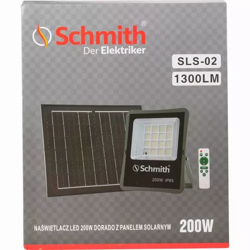 Lampa LED z panelem solarnym 200W Schmith