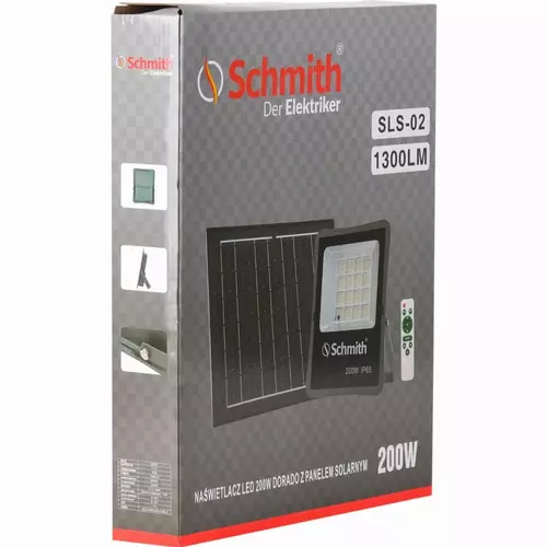 Lampa LED z panelem solarnym 200W marki Schmith SLS-02 8