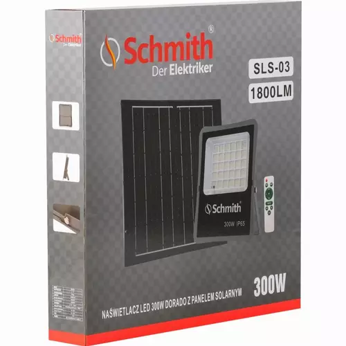 Lampa LED z panelem solarnym 300W marki Schmith SLS-03 8
