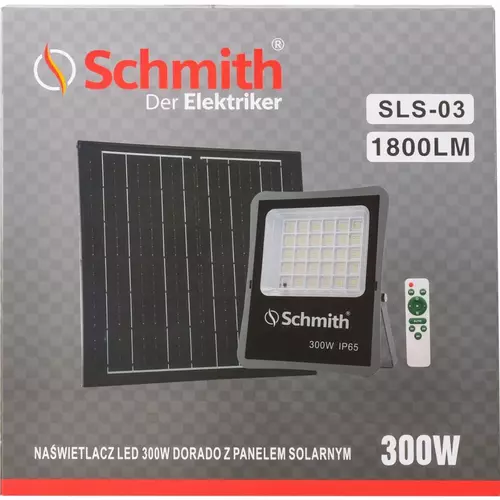 Lampa LED z panelem solarnym 300W marki Schmith SLS-03 2
