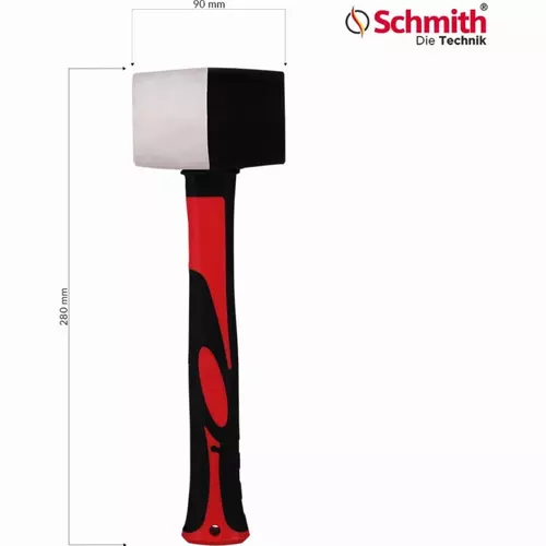 Młotek gumowy z trzonkiem FIBERGLASS - 450 g marki Schmith