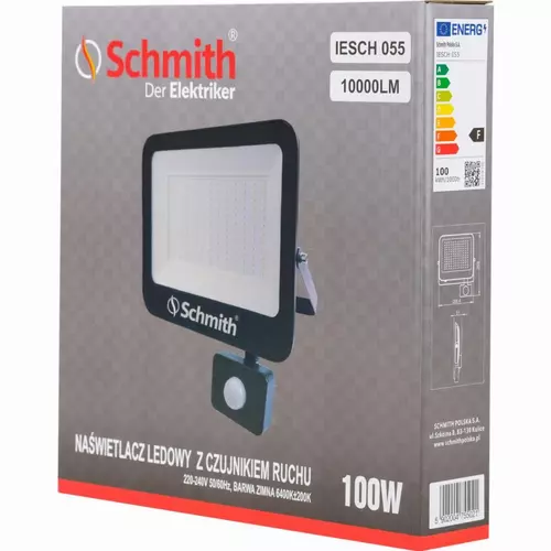 Naświetlacz LED 100W 10000lm czu. ruch na podczerw marki Schmith IESCH 055 3