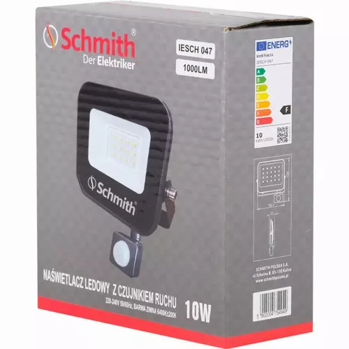 Naświetlacz LED 10W 1000lm czu. ruchu na podczerw marki Schmith IESCH 047 3