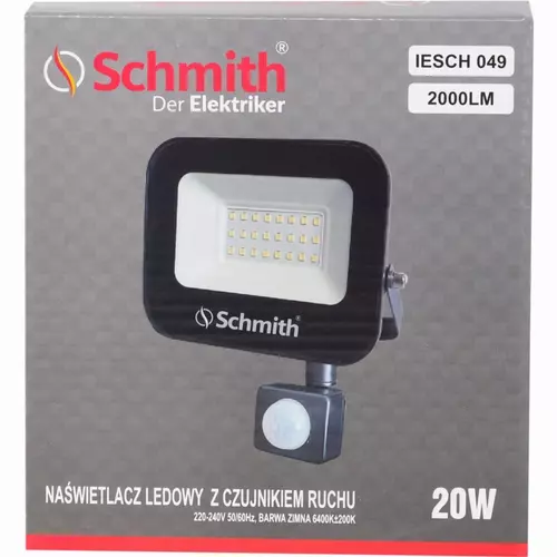 Naświetlacz LED 20W 2000lm czu. ruchu na podczerw marki Schmith IESCH 049 1
