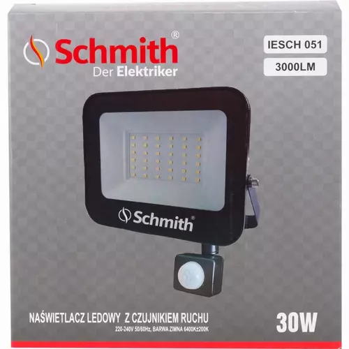 Naświetlacz LED 30W 3000lm czu. ruchu na podczerw marki Schmith IESCH 051 1