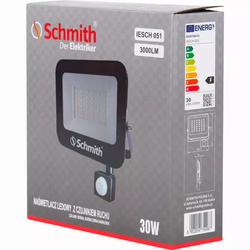 Naświetlacz LED 30W 3000lm czu. ruchu na podczerw marki Schmith IESCH 051 3