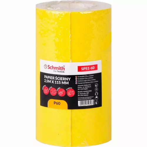 Papier ścierny 2,5m x 115 mm P60 5 szt.