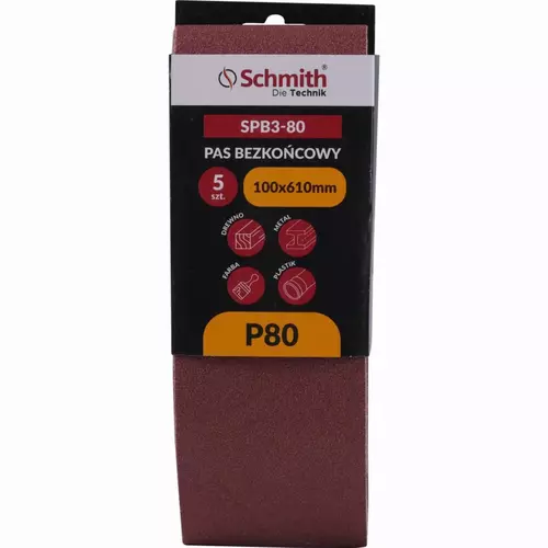 Pas bezkońcowy 100x610mm P80 5 szt. Schmith
