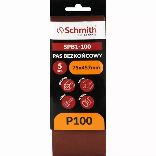 Pas bezkońcowy 75x457mm P100 5 szt. Schmith