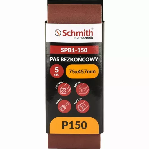 Pas bezkońcowy 75x457mm P150 5 szt. Schmith