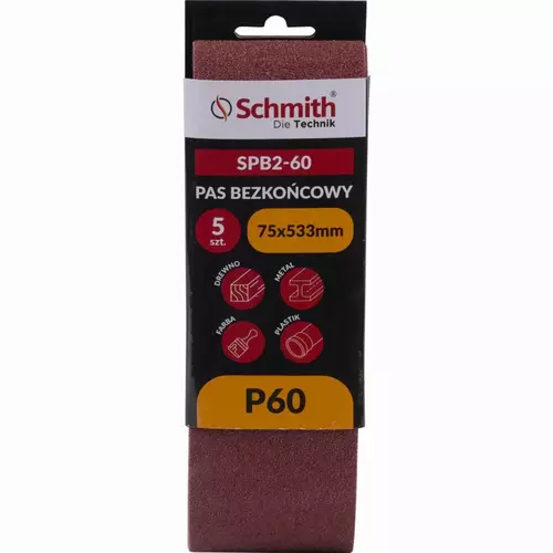 Pas bezkońcowy 75x533mm P60 5 szt. Schmith