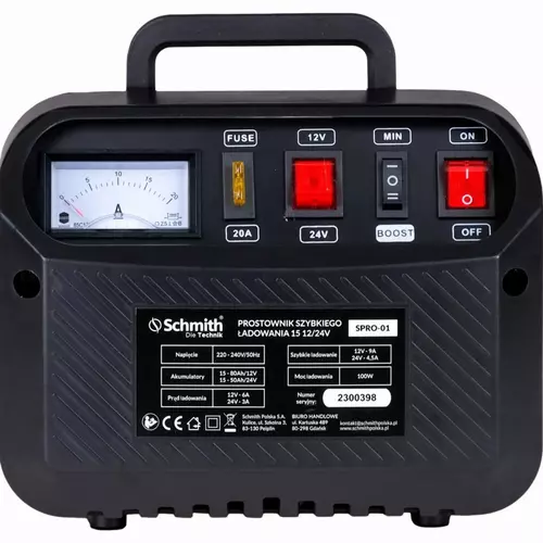 Prostownik szybkiego ładowania 15 12/24V marki Schmith SPRO-01 3
