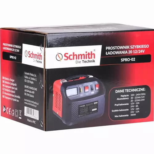 Prostownik szybkiego ładowania 20 12/24V Schmith