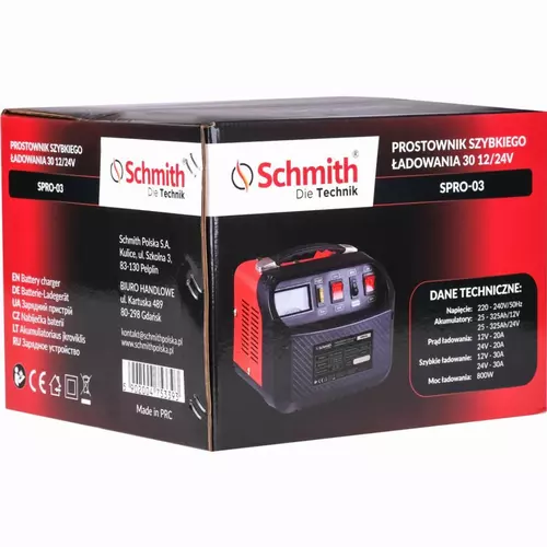 Prostownik szybkiego ładowania 30 12/24V marki Schmith SPRO-03 3
