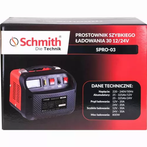 Prostownik szybkiego ładowania 30 12/24V Schmith