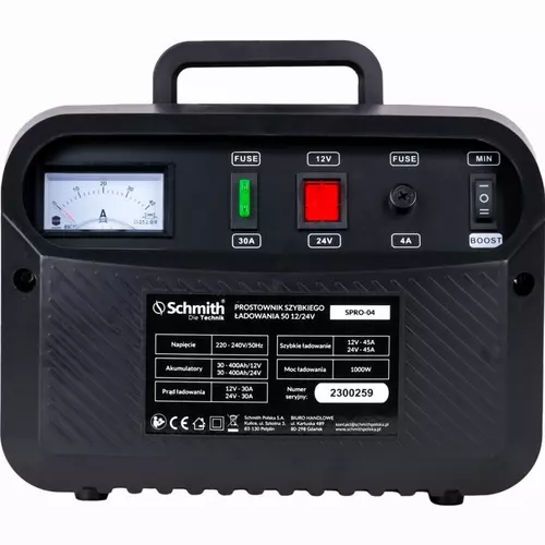 Prostownik szybkiego ładowania 50 12/24V marki Schmith SPRO-04 3