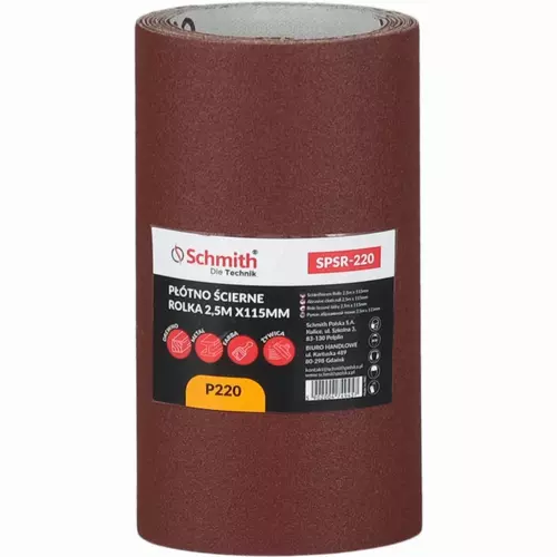 Płótno ścierne rolka 2,5m x 115mm P220