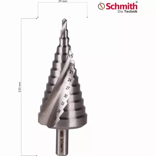 Wiertło choinkowe spiralne 4-39mm Schmith