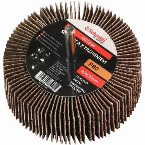 Ściernica z trzpieniem 80x30mm P80
