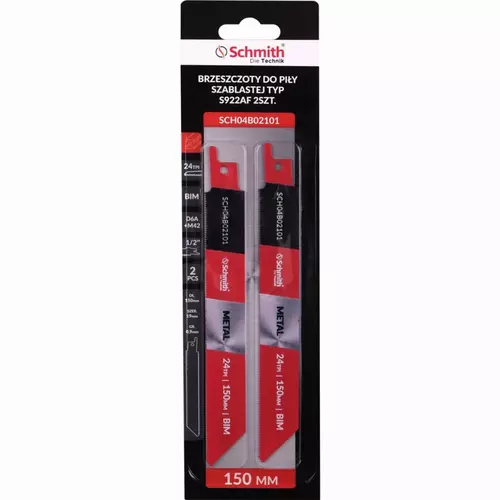 Brzeszczoty do piły szablastej BIM D6A+M42 150mm 2 Schmith