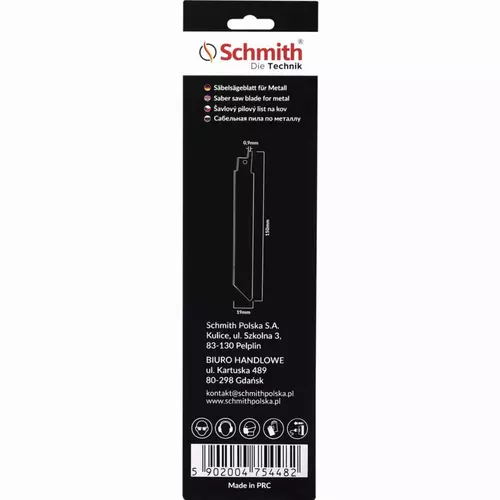 Brzeszczoty do piły szablastej BIM D6A+M42 150mm 2 Schmith