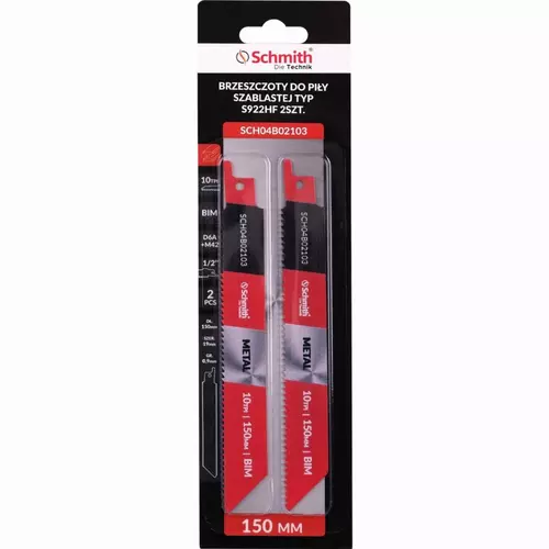 Brzeszczoty do piły szablastej BIM D6A+M42 150mm 2 Schmith