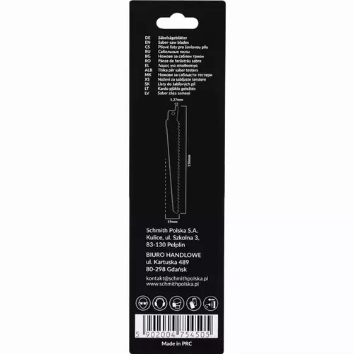 Brzeszczoty do piły szablastej BIM D6A+M42 150mm 2 marki Schmith