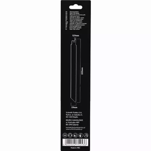Brzeszczoty do piły szablastej BIM D6A+M42 225mm 2 marki Schmith